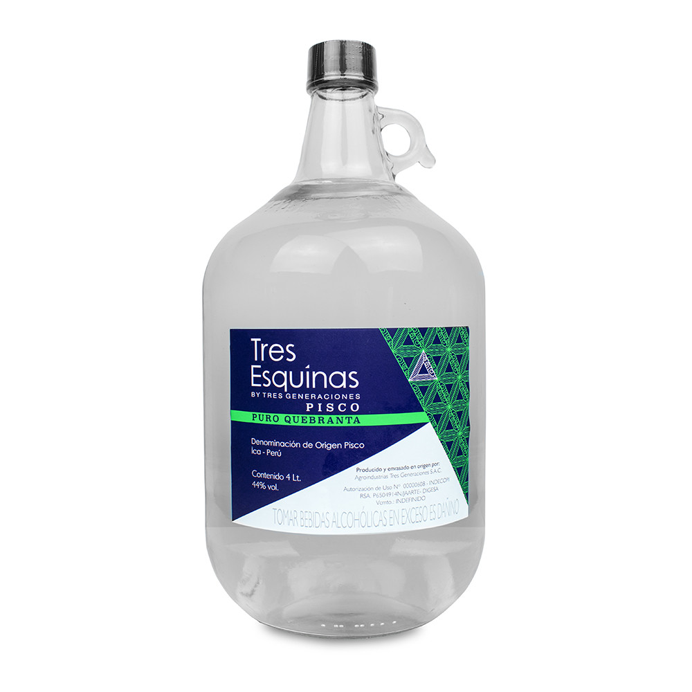 PISCO QUEBRANTA TRES ESQUINAS 4000 ML
