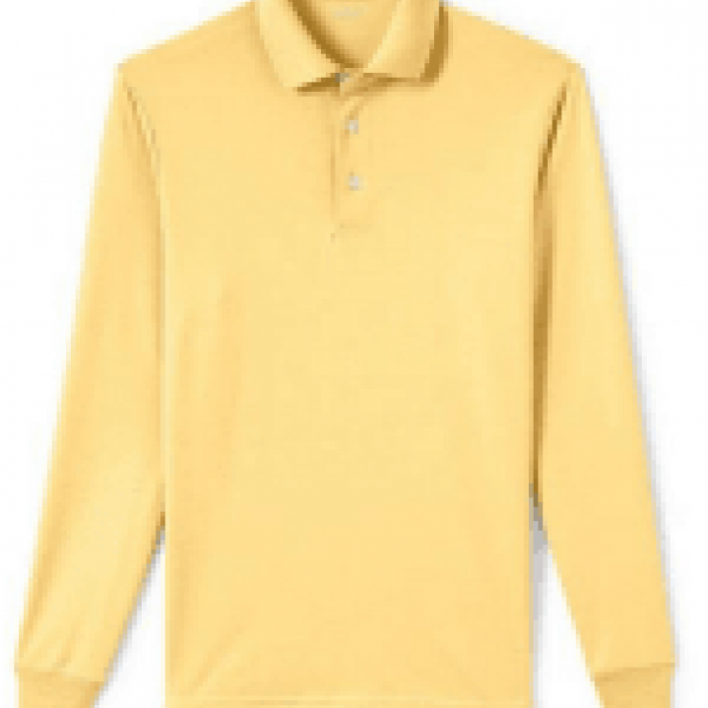 vendemos Men's Long Sleeve Supima Interlock Polo Shirt Industrias