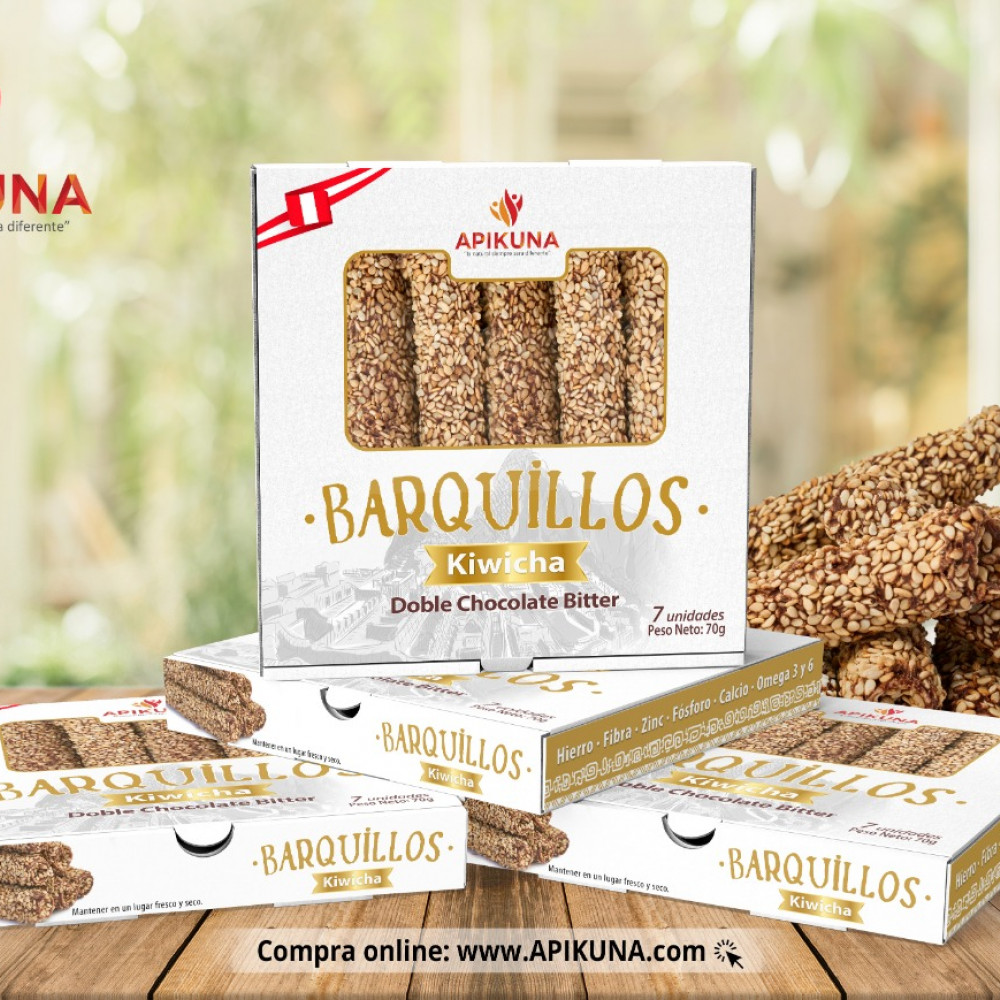 BARQUILLOS DE KIWICHA cono chocolate PARA HELADOS APIKUNA