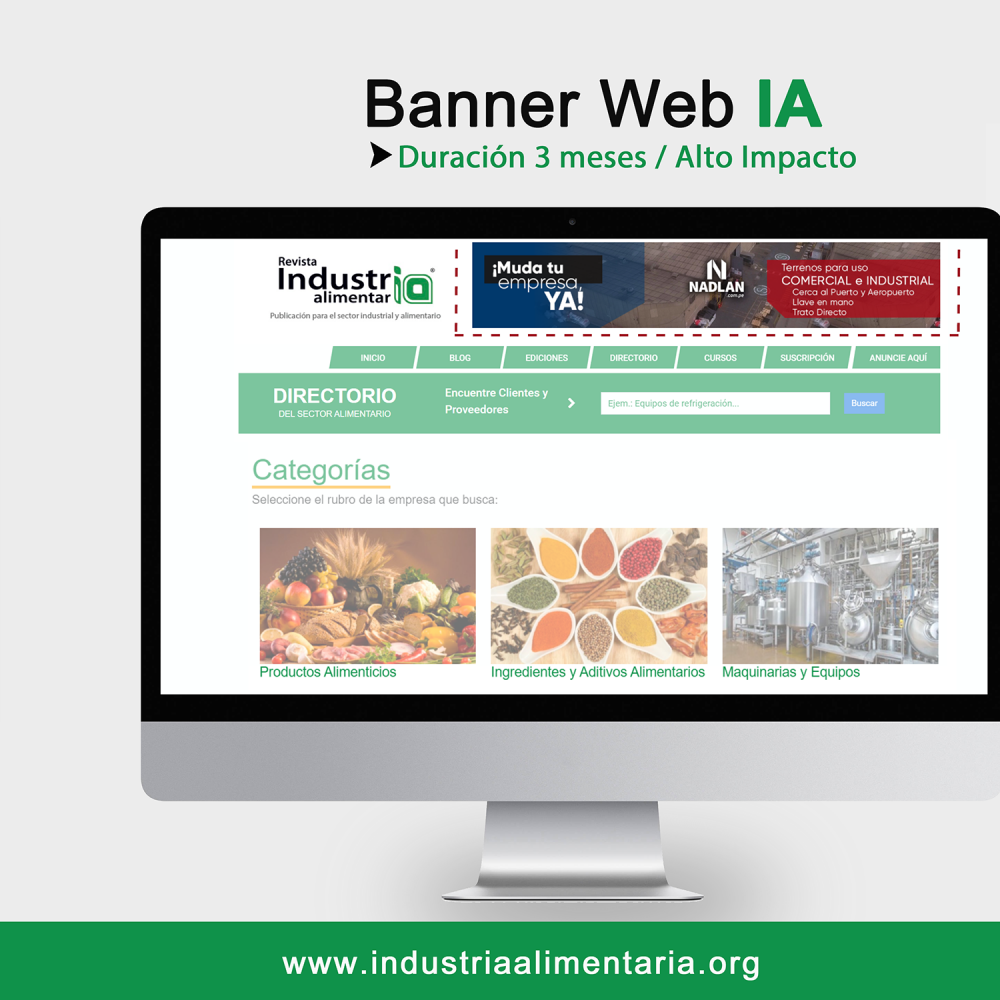 REVISTA INDUSTRIA ALIMENTARIA -  Banner en la web