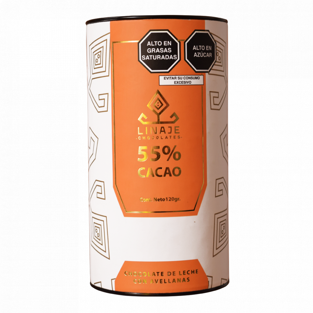 CHOCOLATE CON LECHE CON CREMA DE AVELLANAS x 120g