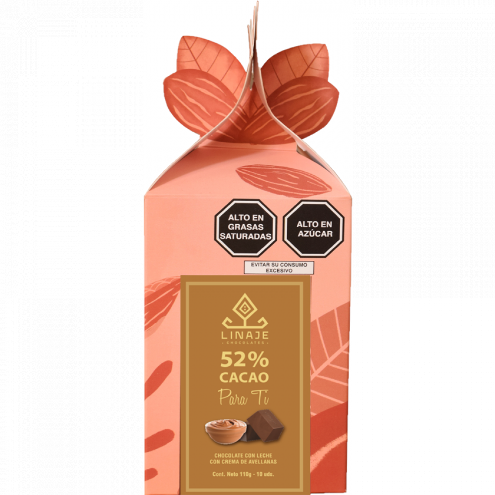 CHOCOLATE CON LECHE CON CREMA DE AVELLANAS x 110g