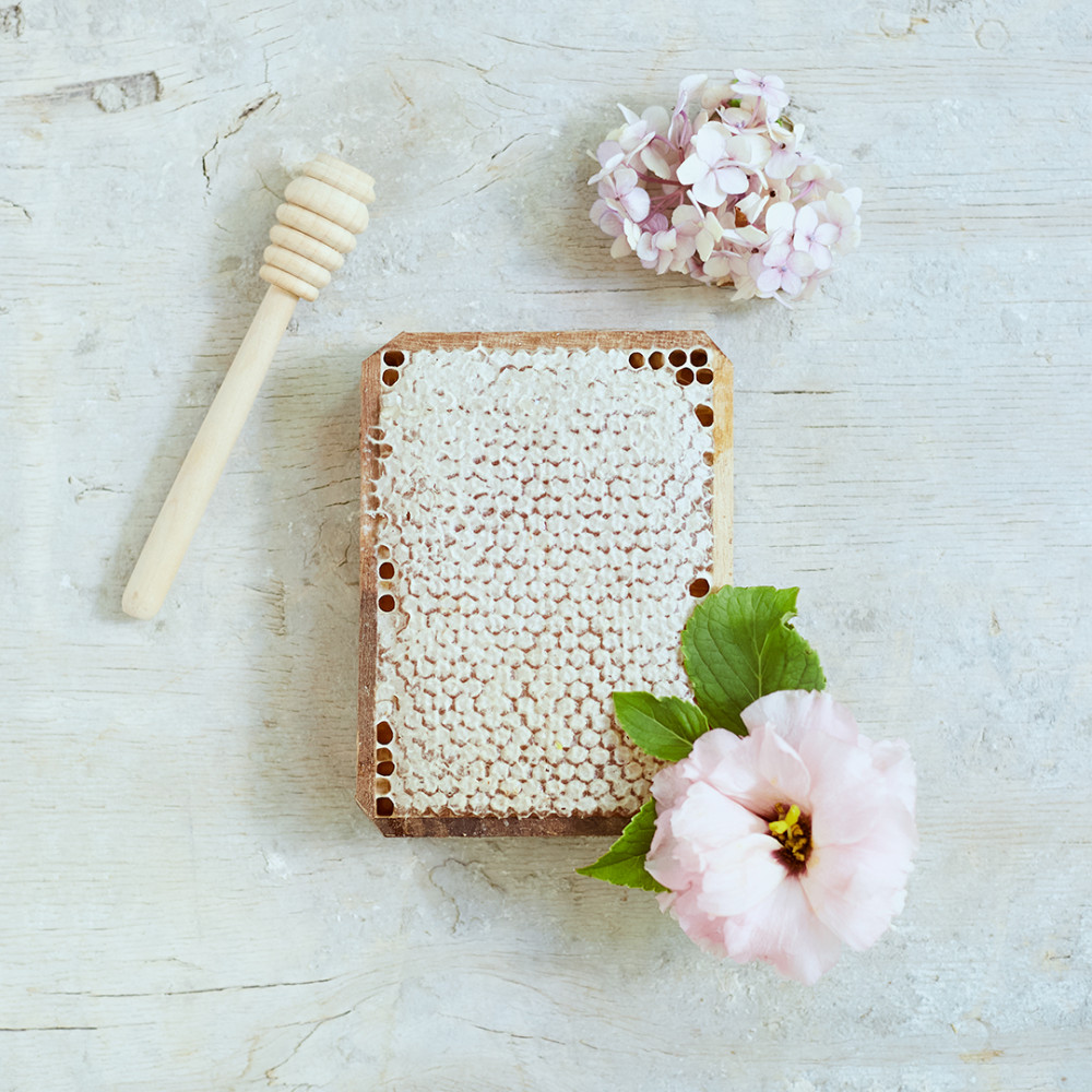 miel en secciones de panal