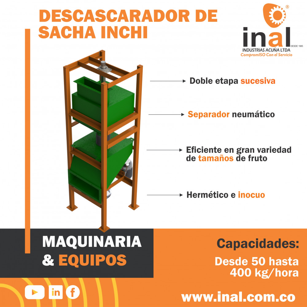 DESCASCARADORA DE SACHA INCHI